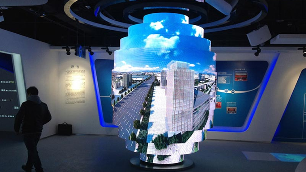 安徽科技館P4MM室內(nèi)螺旋體LED顯示屏