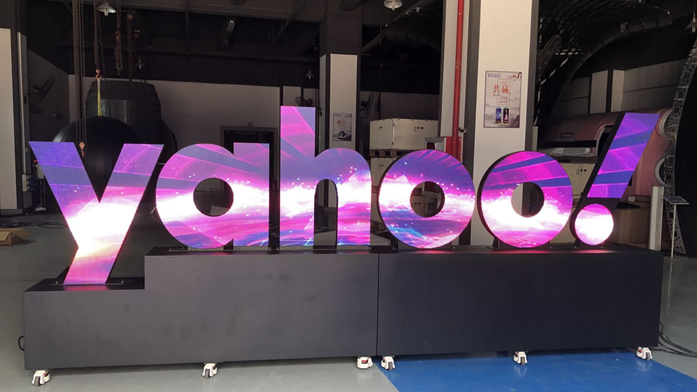 定制創意logo屏案例-yahooLOGO字